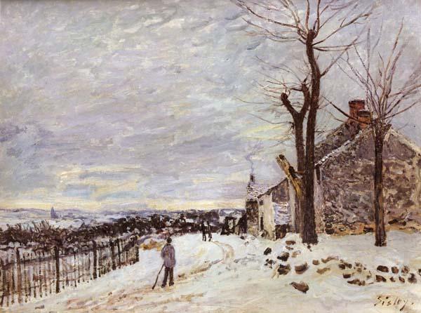 Alfred Sisley Snowy Weather at Veneux-Nadon china oil painting image